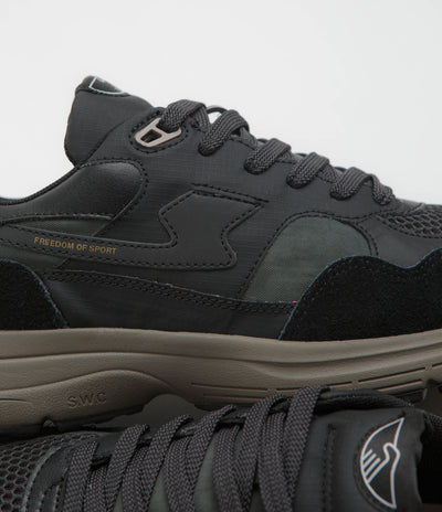 Stepney Workers Club Amiel S-Strike Tech Mix Shoes in Black and Black