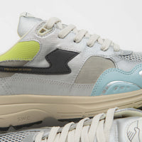 Stepney Workers Club Amiel S-Strike Tech Mix Shoes in Silver and Blue thumbnail