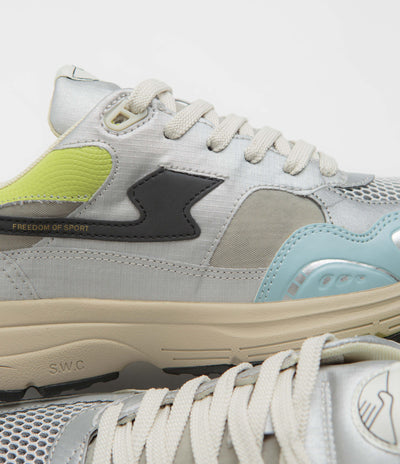 Stepney Workers Club Amiel S-Strike Tech Mix Shoes in Silver and Blue