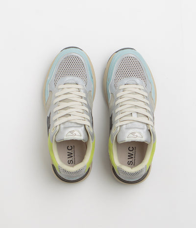 Stepney Workers Club Amiel S-Strike Tech Mix Shoes in Silver and Blue