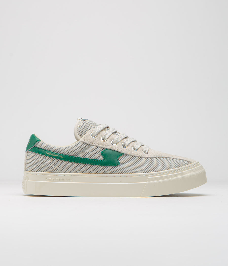 Stepney Workers Club Dellow S-Strike Cup Tennis Mesh Shoes in Ecru and Green