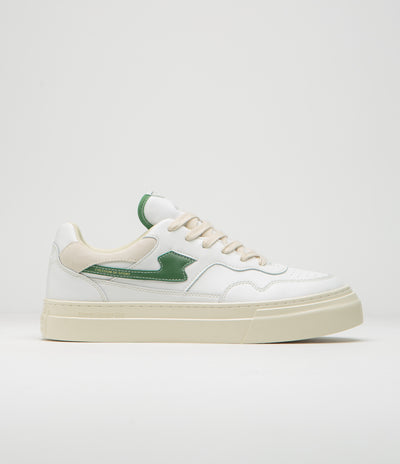 Stepney Workers Club Pearl S-Strike Leather Shoes - White / Green