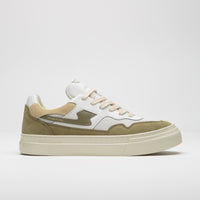 Stepney Workers Club Pearl S-Strike Suede Shoes - White / Moss thumbnail