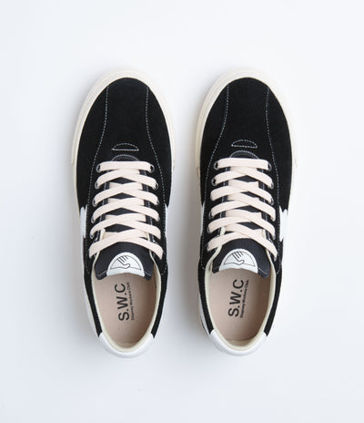 Stepney Workers Club Dellow S-Strike Suede Shoes in Black and White