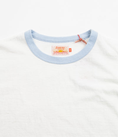 Sunray Sportswear La'ie T-Shirt in Off White and Duck Egg
