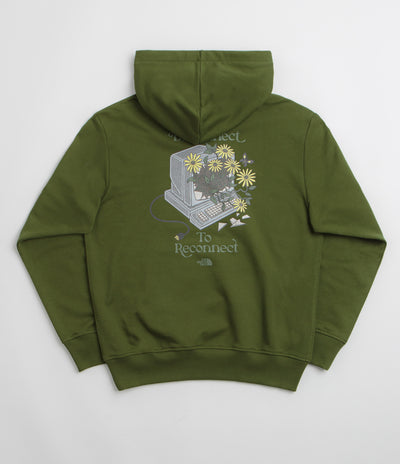 The North Face Connect Relaxed Graphic Hoodie - Woodland Green