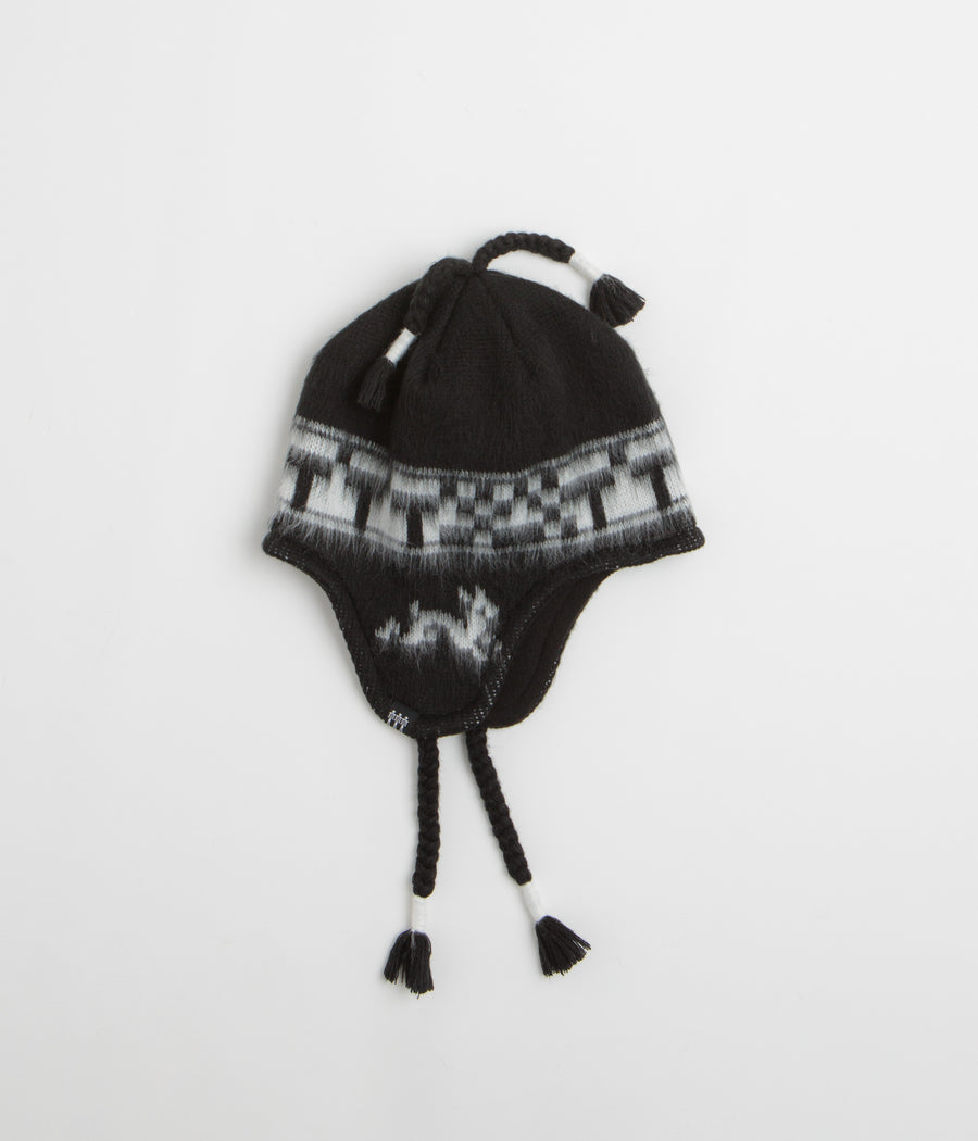 The Trilogy Tapes Snow Beanie in Black and White