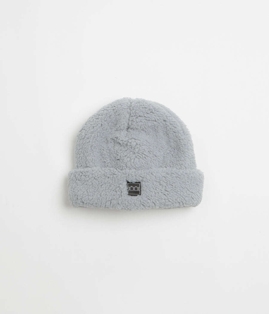 The Trilogy Tapes Thick Fleece Beanie in Light Grey