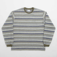 thisisneverthat Pattern Striped Long Sleeve T-Shirt - Ivory thumbnail