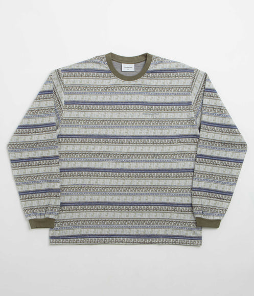 thisisneverthat Pattern Striped Long Sleeve T-Shirt - Ivory