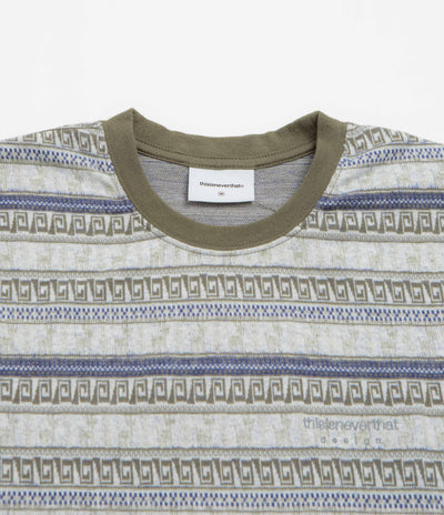 thisisneverthat Pattern Striped Long Sleeve T-Shirt - Ivory