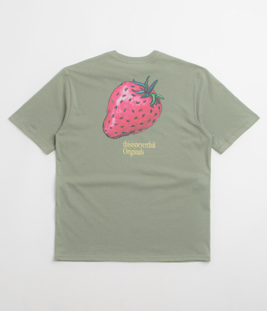 thisisneverthat Strawberry T-Shirt in Light Olive