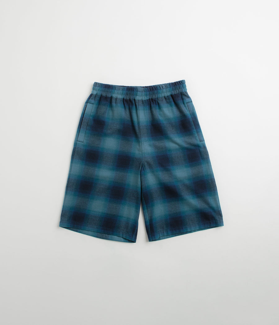 Token VHS Shorts - Teal Plaid