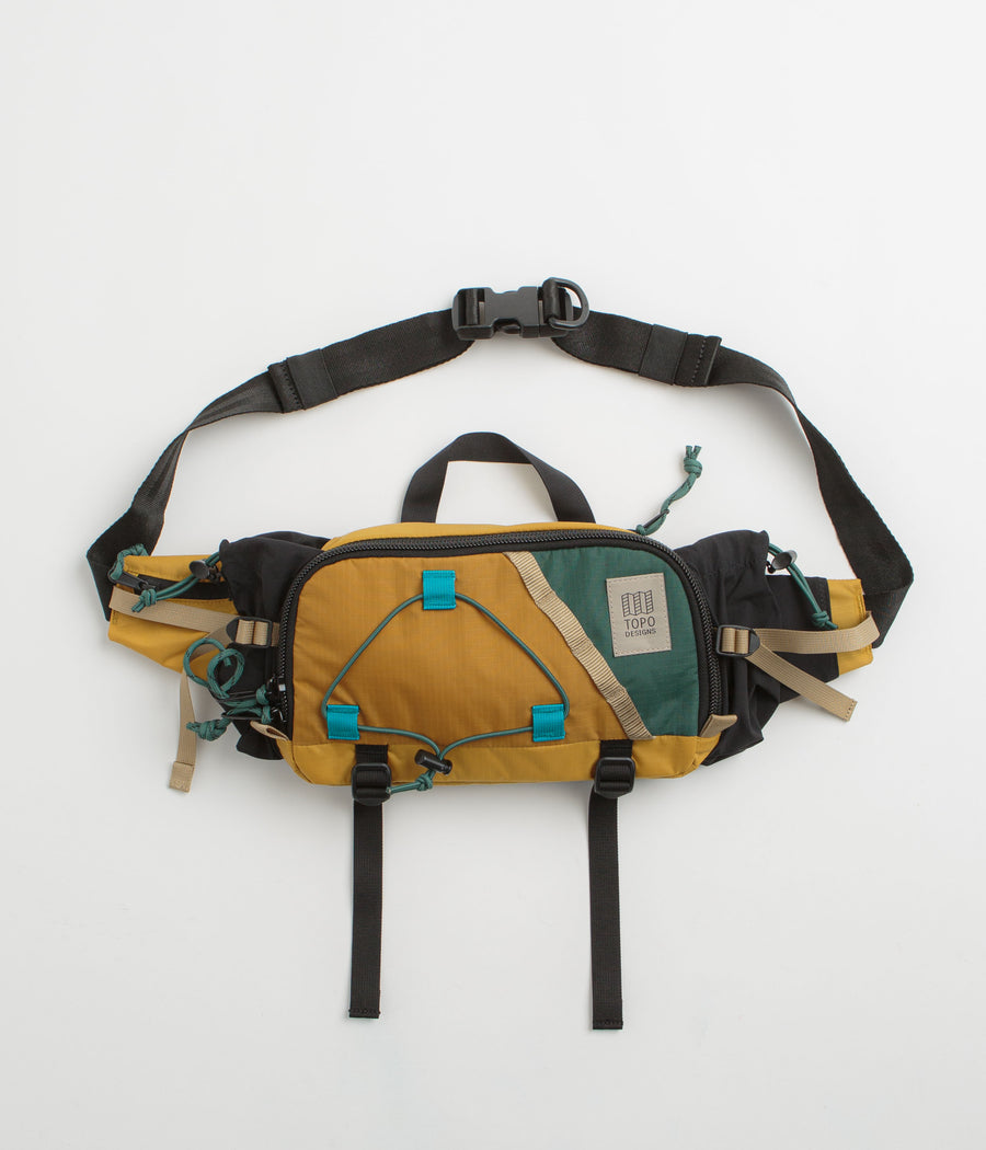 Topo Designs Mountain Hydro Hip Pack in Mustard and Forest