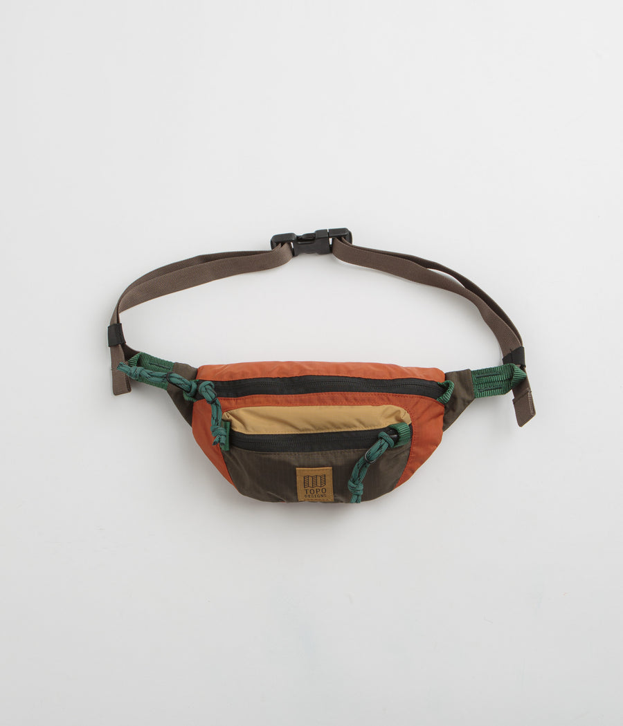 Topo Designs Mountain Waist Pack in Woodland and Terracotta