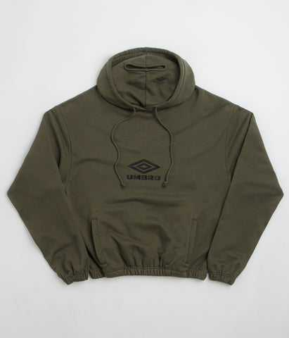 Umbro OG Logo Mask Hoodie - Dark Olive | flatspot