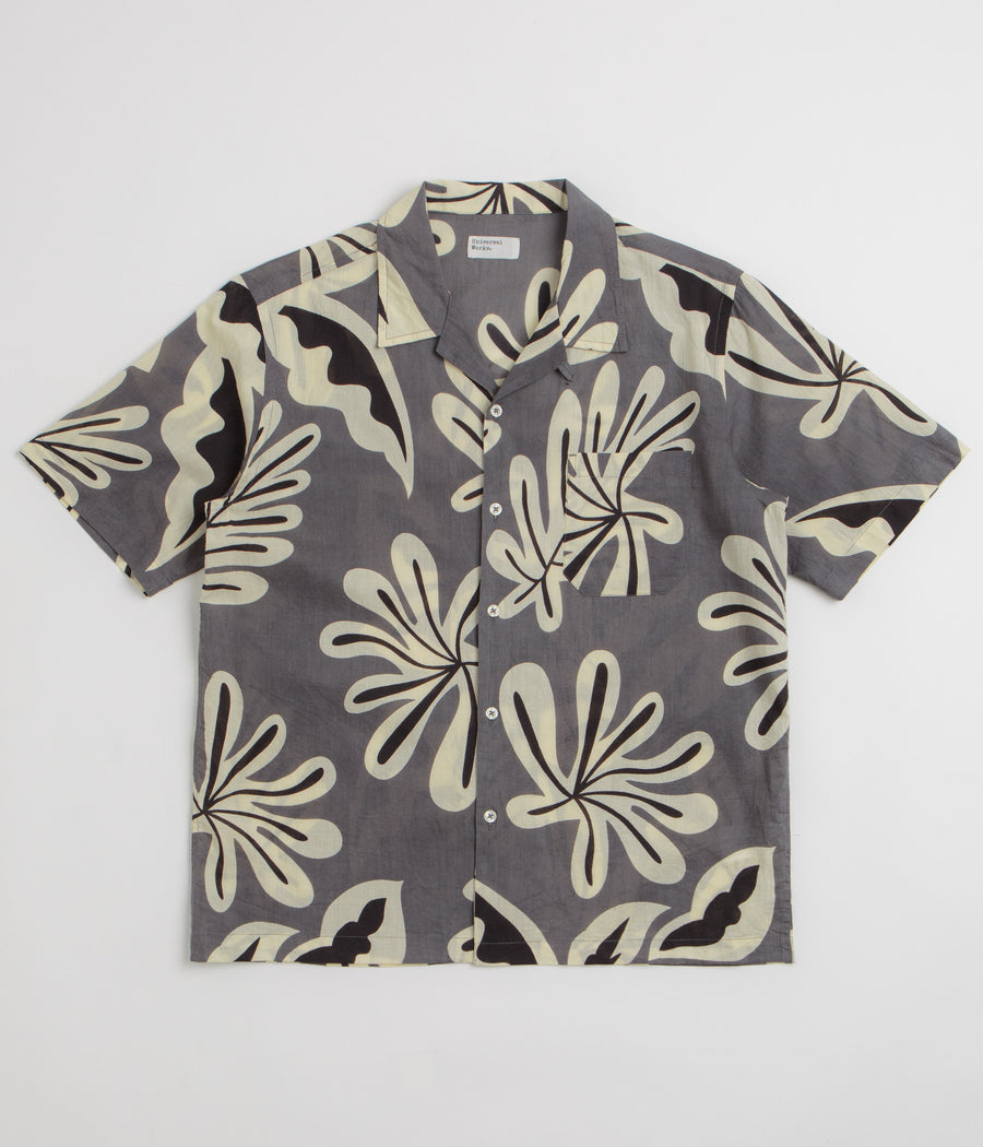 Universal Works Road Short Sleeve Shirt in Grey