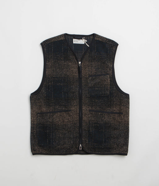 Universal Works Zip Gilet - Navy | flatspot