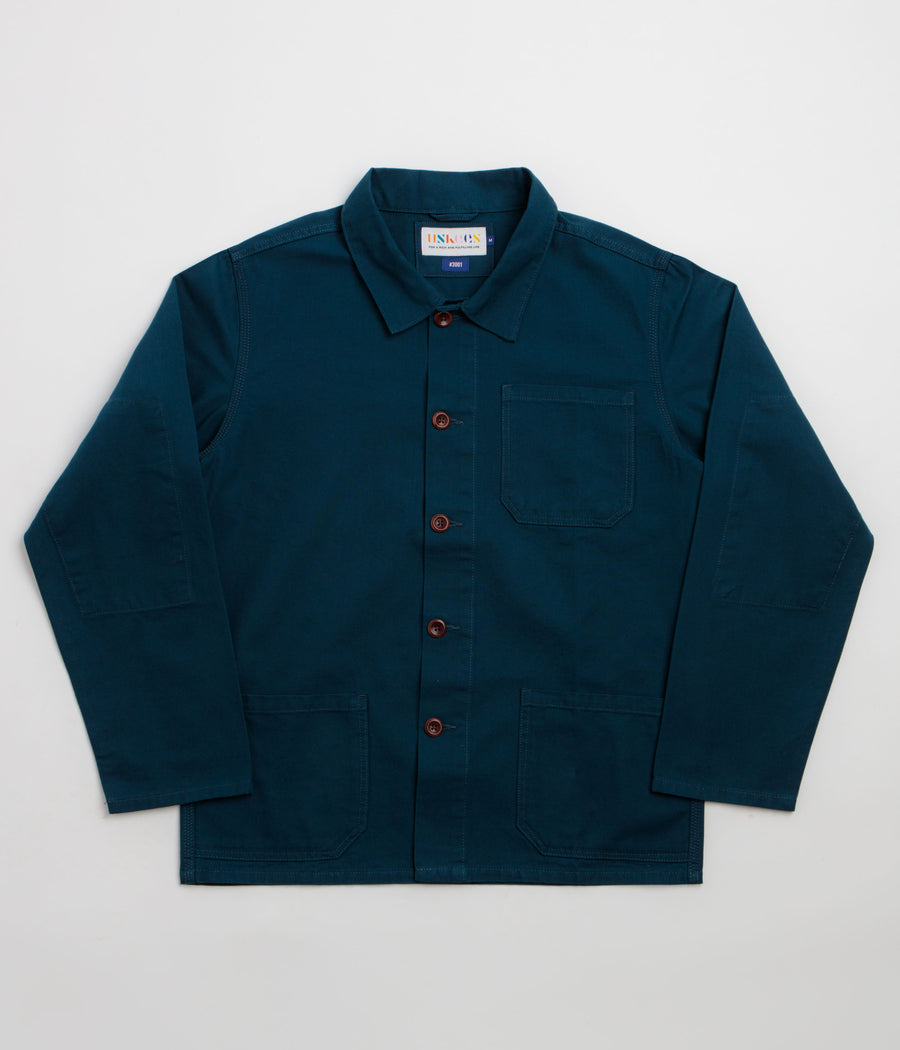 Uskees 3001 Buttoned Overshirt - Maya Blue