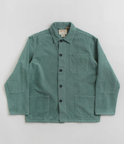 Uskees 3001 Cord Buttoned Overshirt - Eucalyptus