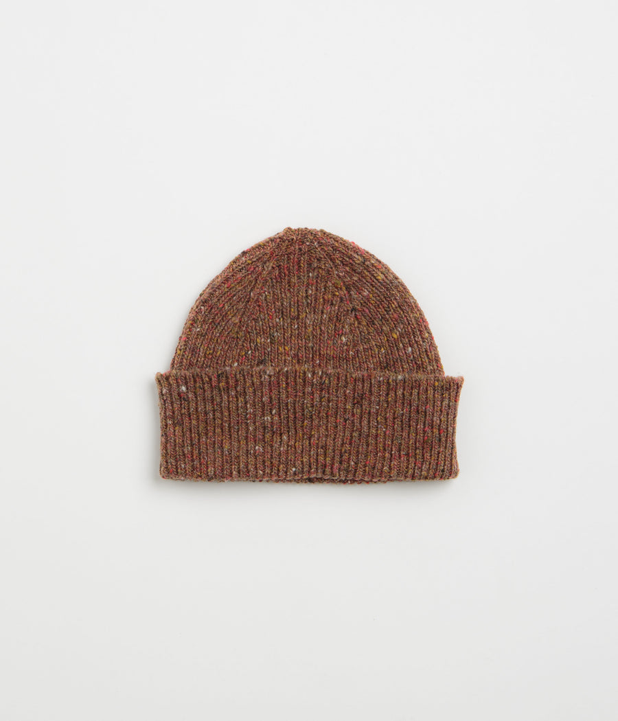 Uskees 4003 Speckled Donegal Wool Beanie - Brick Red