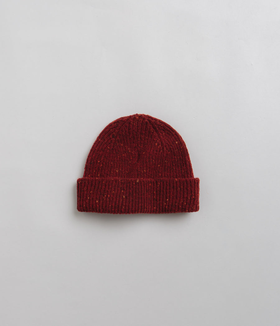 Uskees 4003 Speckled Donegal Wool Beanie - Merlot