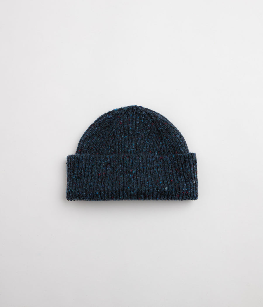 Uskees 4003 Speckled Donegal Wool Beanie - Shadow Marine