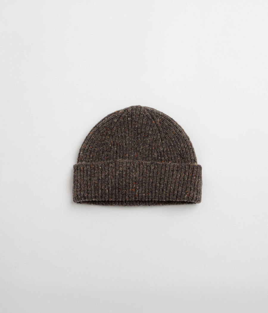 Uskees 4003 Speckled Donegal Wool Beanie - Terra Grey