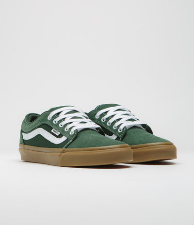 Vans Chukka Sidestripe Shoes - Dark Green / Gum
