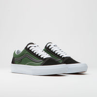 Vans Skate Old Skool Shoes in Safari Black and Greenery thumbnail