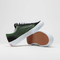 Vans Skate Old Skool Shoes in Safari Black and Greenery thumbnail