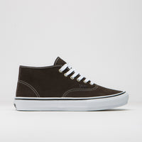 Vans Skate Authentic Mid VCU Shoes - Dark Brown / White thumbnail
