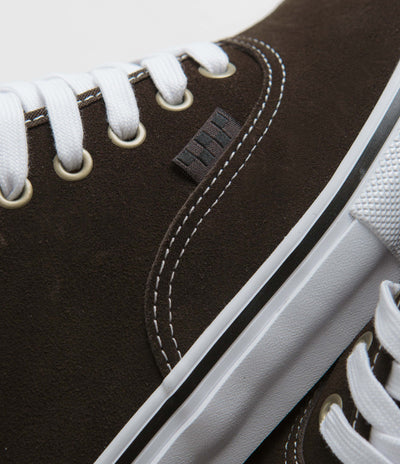 Vans Skate Authentic Mid VCU Shoes - Dark Brown / White