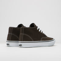 Vans Skate Authentic Mid VCU Shoes - Dark Brown / White thumbnail