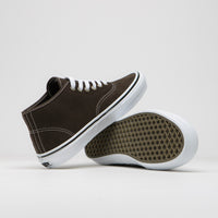 Vans Skate Authentic Mid VCU Shoes - Dark Brown / White thumbnail