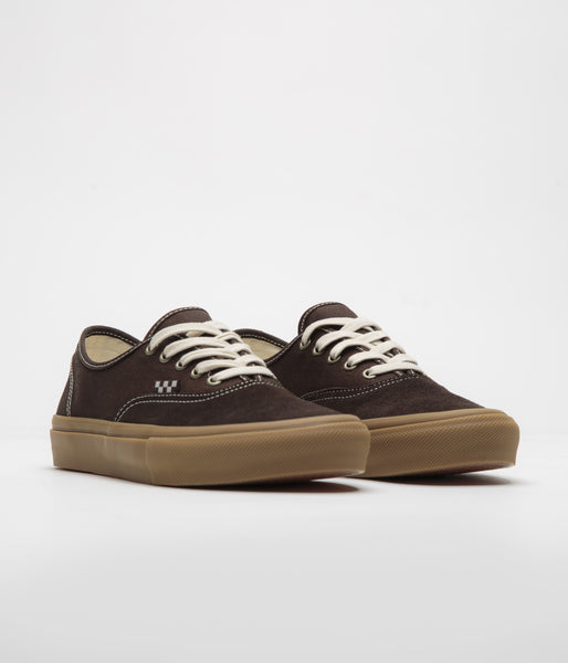 Vans Skate Authentic Shoes Brown Gum Flatspot1
