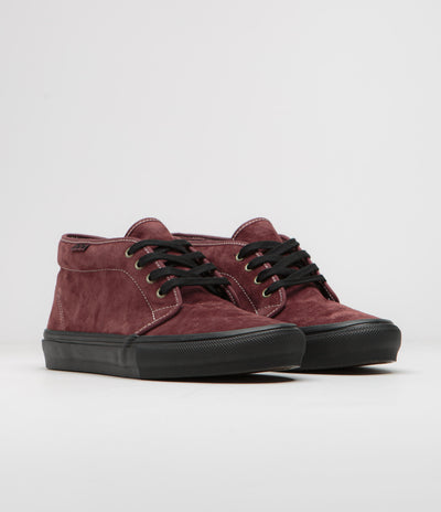 Vans Skate Chukka Shoes - Dark Red / Black