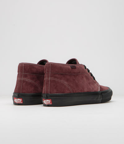 Vans Skate Chukka Shoes - Dark Red / Black