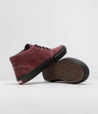 Vans Skate Chukka Shoes - Dark Red / Black