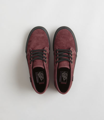 Vans Skate Chukka Shoes - Dark Red / Black