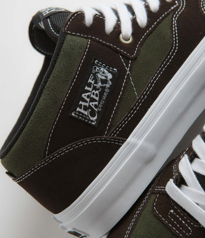 Vans Skate Half Cab '92 VCU Shoes - Dark Brown / White