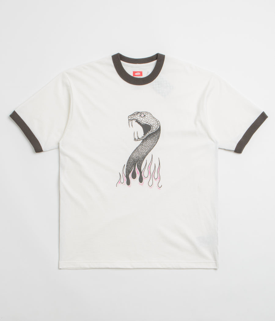 Vans Skate Mike G Snake Flame Ringer T-Shirt in Marshmallow