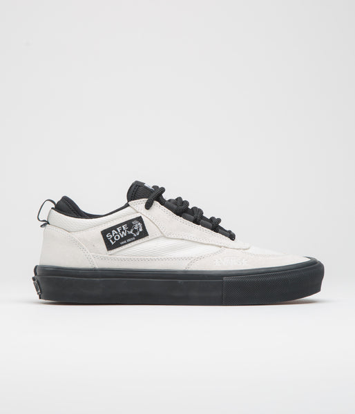 Vans Skate Safe Low Shoes - (Atiba) Bone White / Black | flatspot