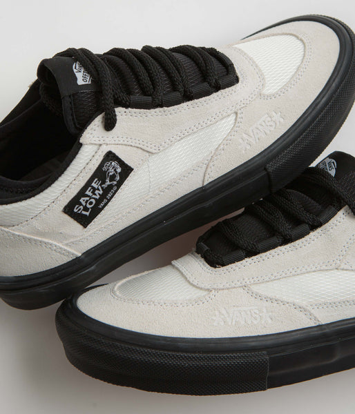 Vans Skate Safe Low Shoes - (Atiba) Bone White / Black | flatspot