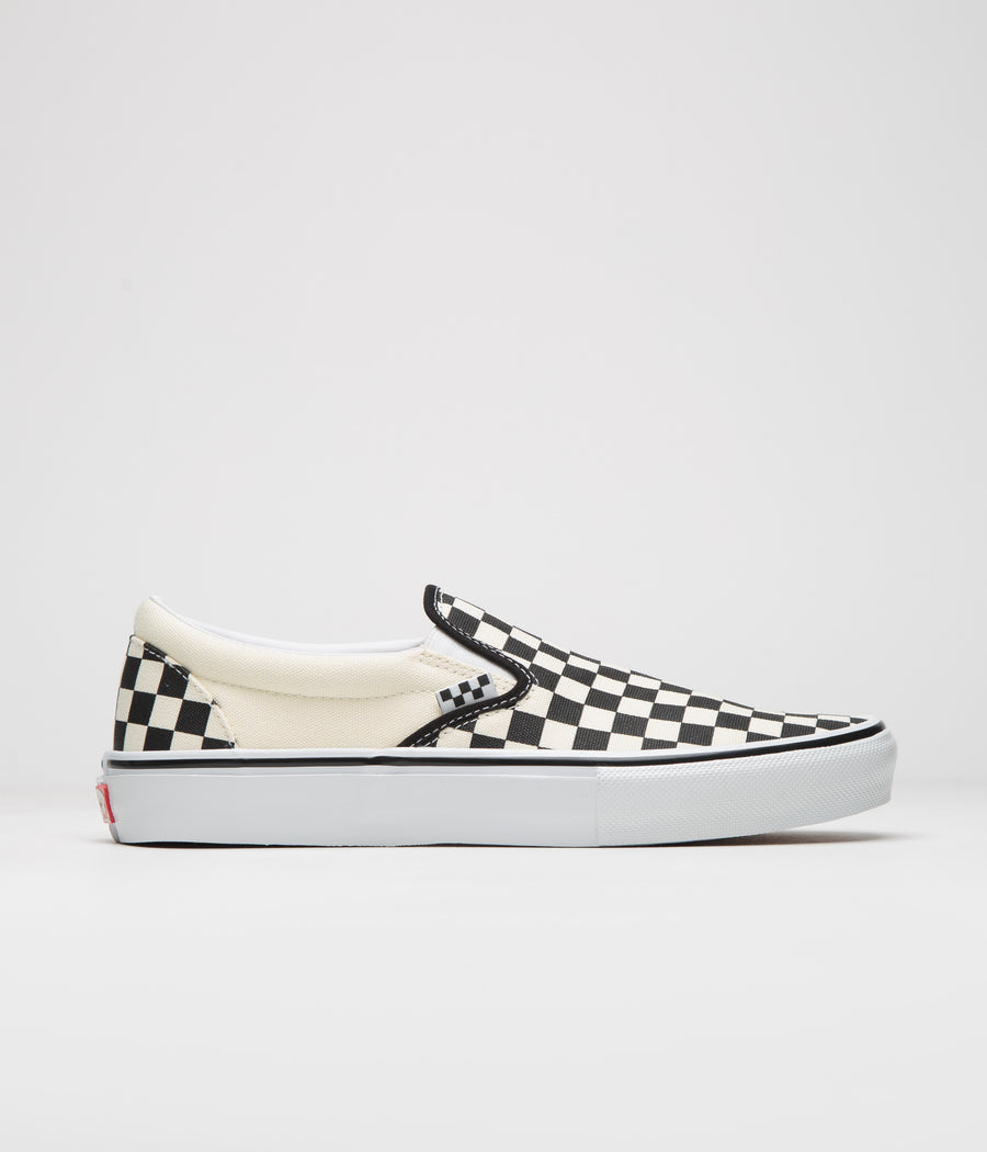 Vans Skate Slip-On Shoes in (Checkerboard) Black and Off White