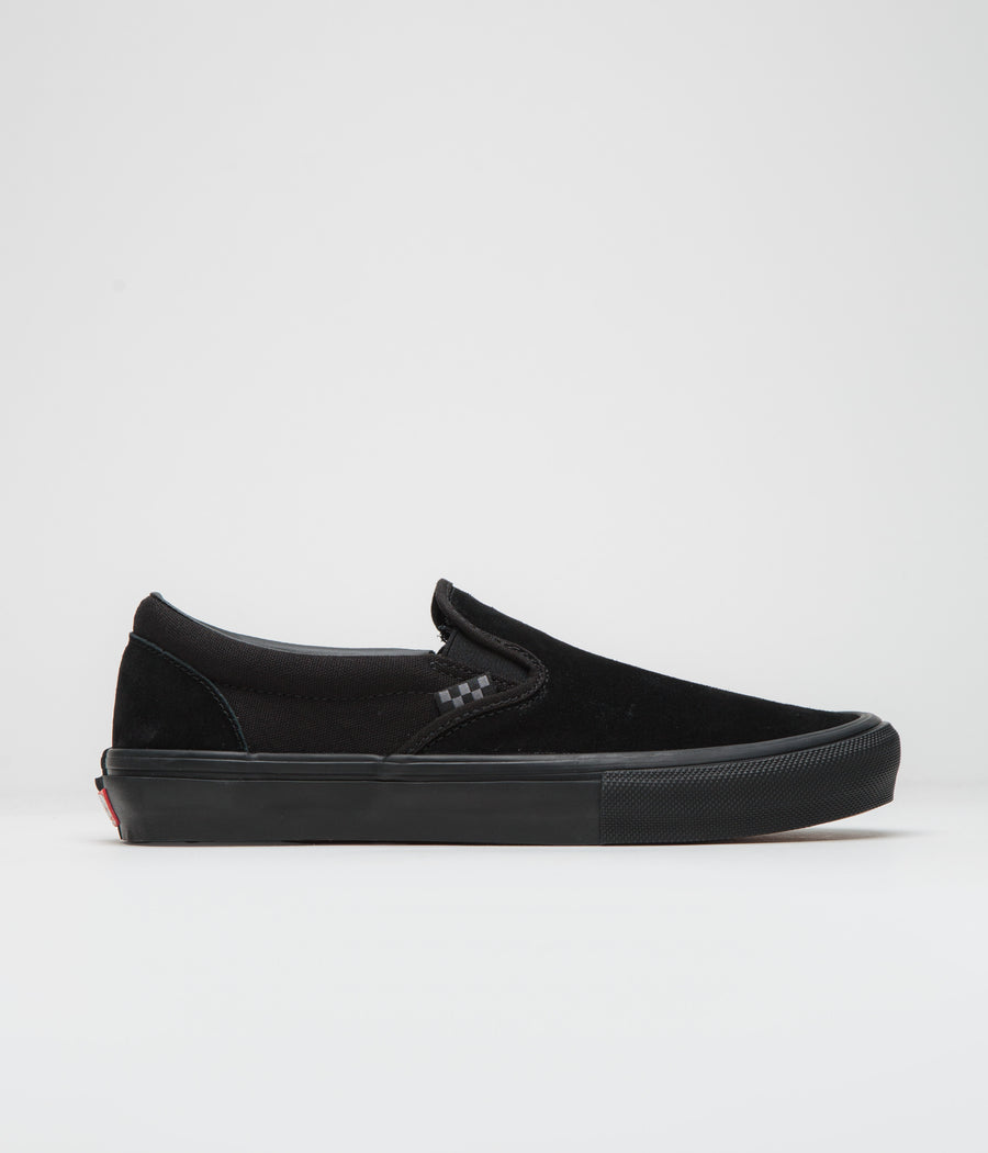 Vans Skate Slip-On Shoes in Black and Black
