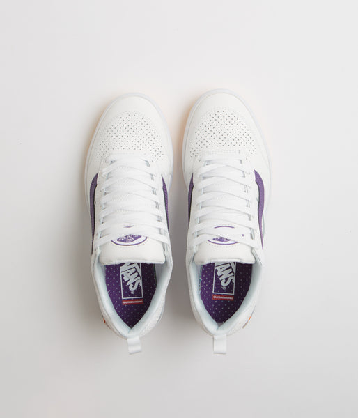 Vans Men\'s Skate Zahba Leather Mesh Athletic White Purple Stripe Shoes Sizes NIB Vans Men main image 3
