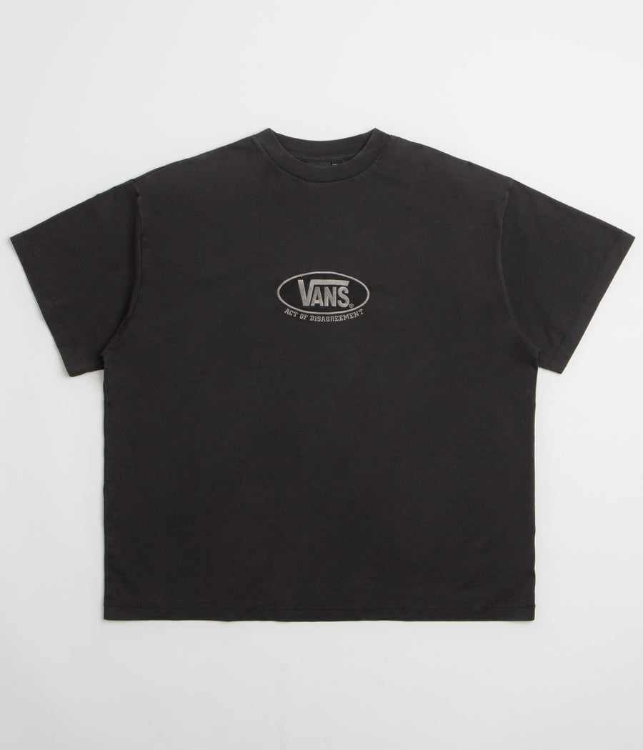 Vans x SlamJam AOD Oval Logo T-Shirt - Washed Black