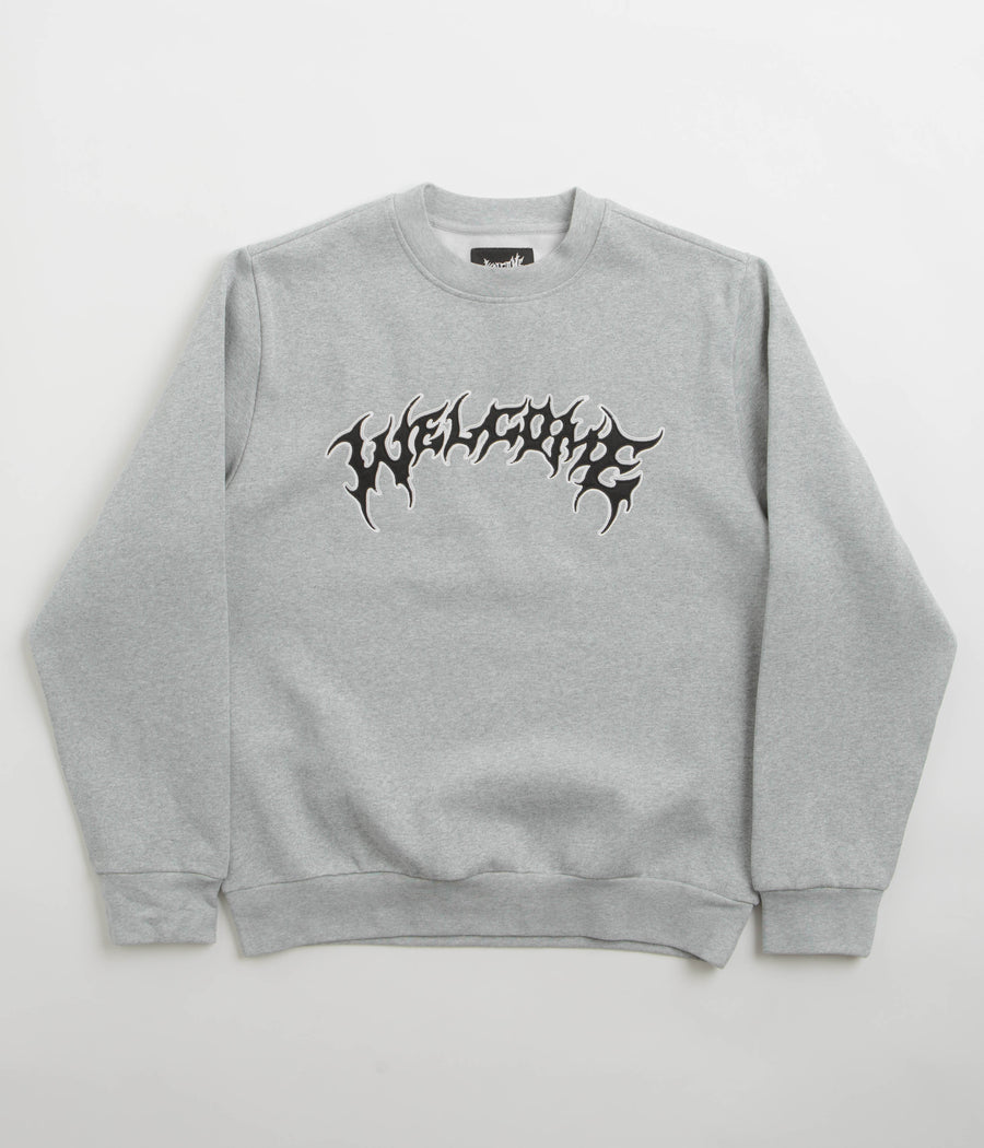 Welcome Barb Applique Crewneck Sweatshirt - Heather
