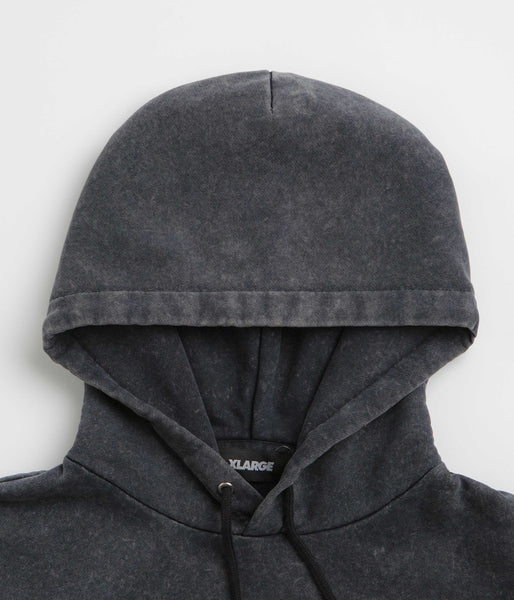 XLarge Collage Logo Hoodie - Black Dyed | flatspot